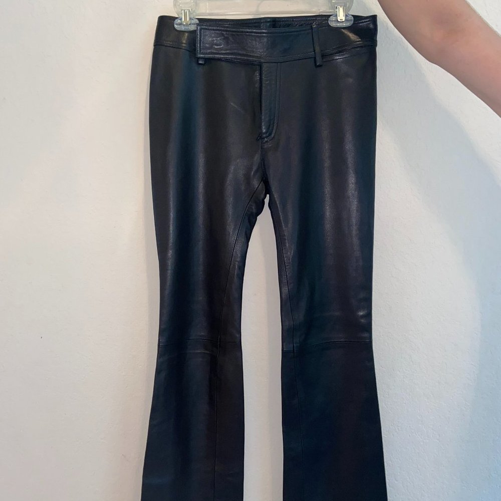 Gucci Leather Wide Leg Pants (Size M| US 6, IT 42)